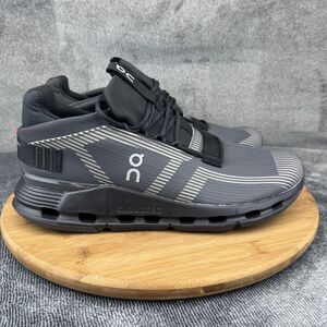 On Running Cloudnova Shoes Mens Size 9 Black Gray CloudTec Athletic Sneakers